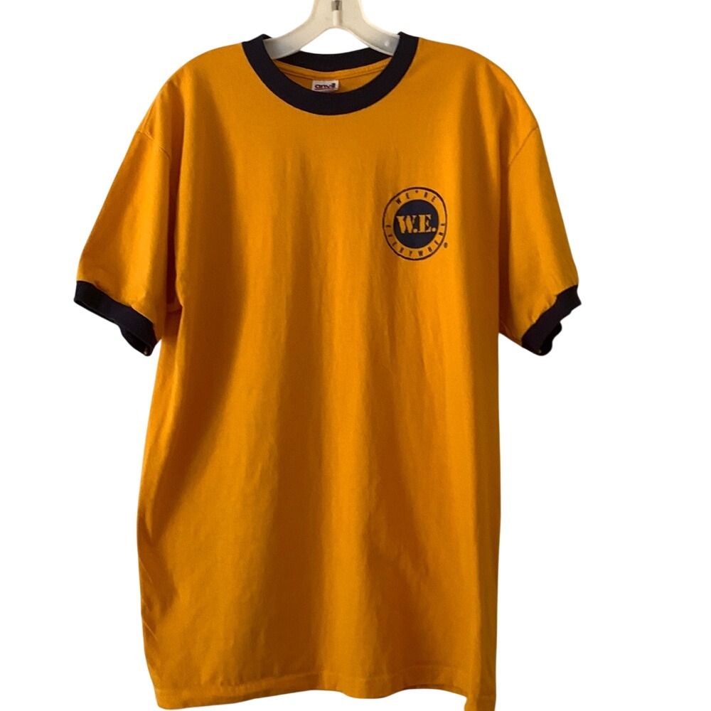 ANVIL. "We're Everywhere" T-Shirt, yellow with blue trim. 100%.